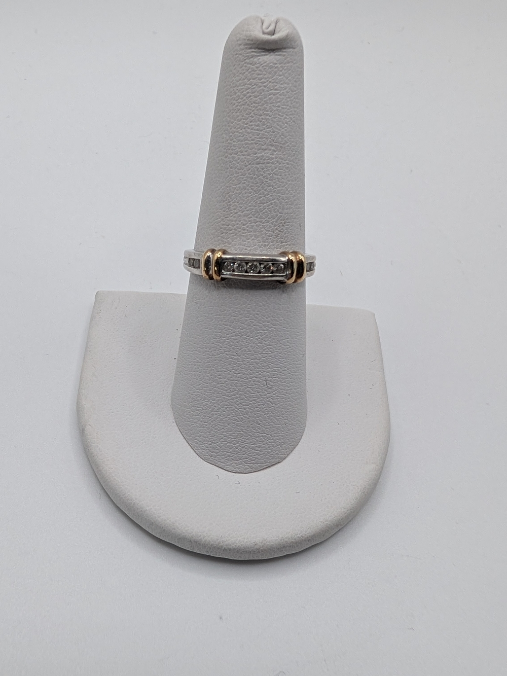 Two-Tone Gold Diamond Accent Band Ring